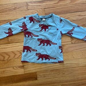 Tea Collection Red Panda Shirt Long Sleeve 4T XS